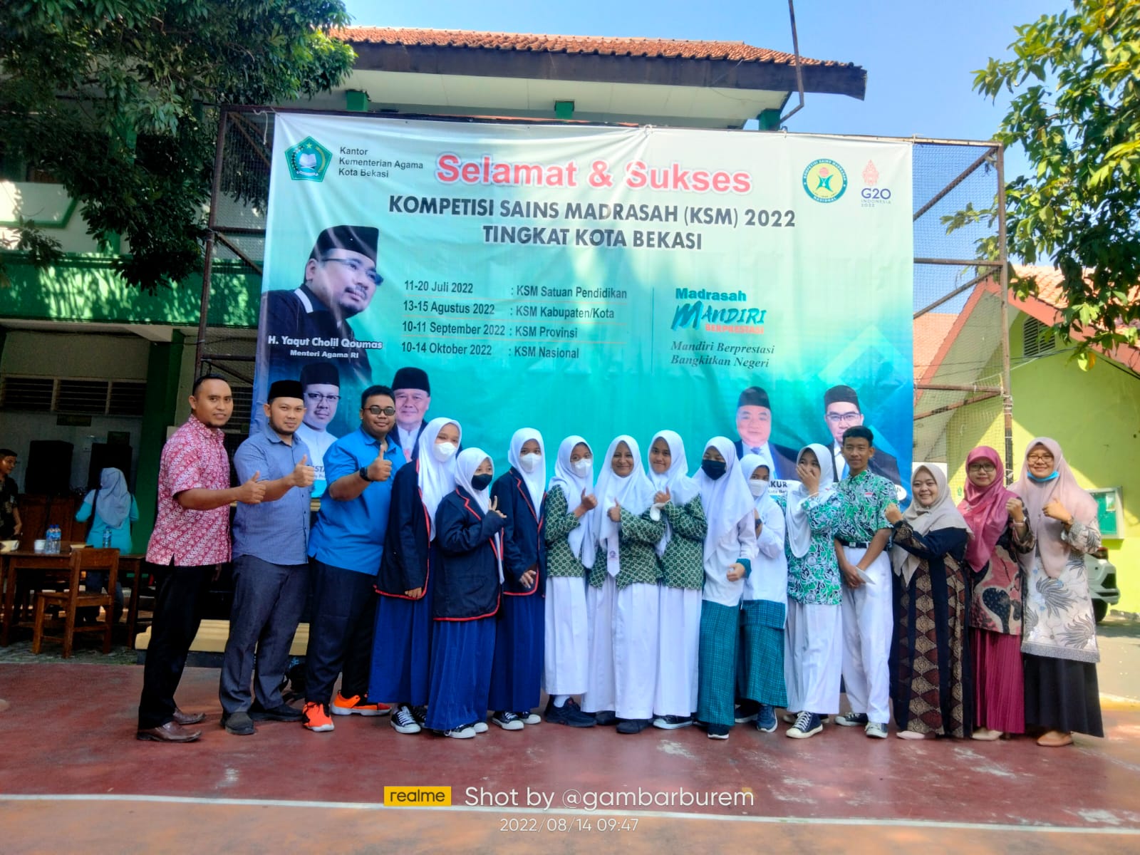 Mendampingi  madrasah binaan pada KSM Tingkat Kota Bekasi